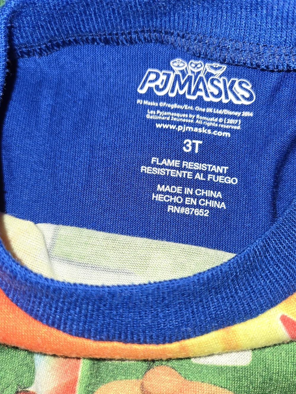 PJ Masks Blue & Orange Kids Pajama Set - Catboy, Owlette & Gekko SZ 3T